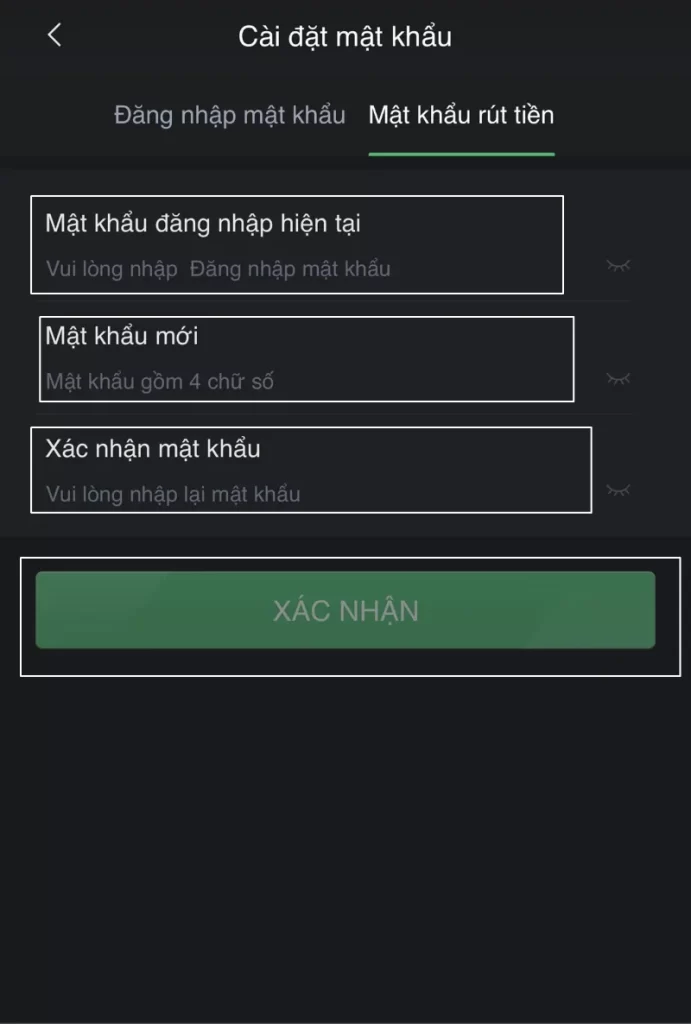 bấm xác nhận rút tiền Bet88