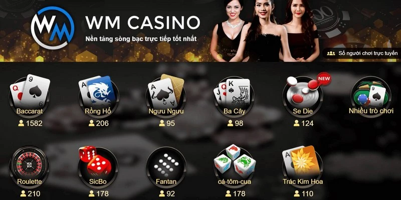 Giao diện sảnh WM Gamming gần gũi với bet thủ